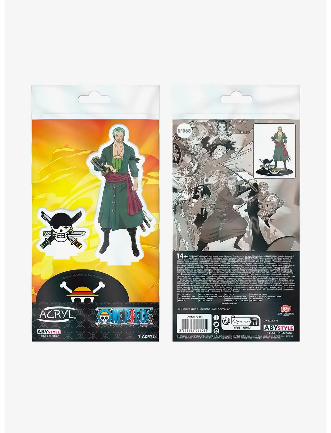 One Piece Zoro and Sanji Acryl Figure Set