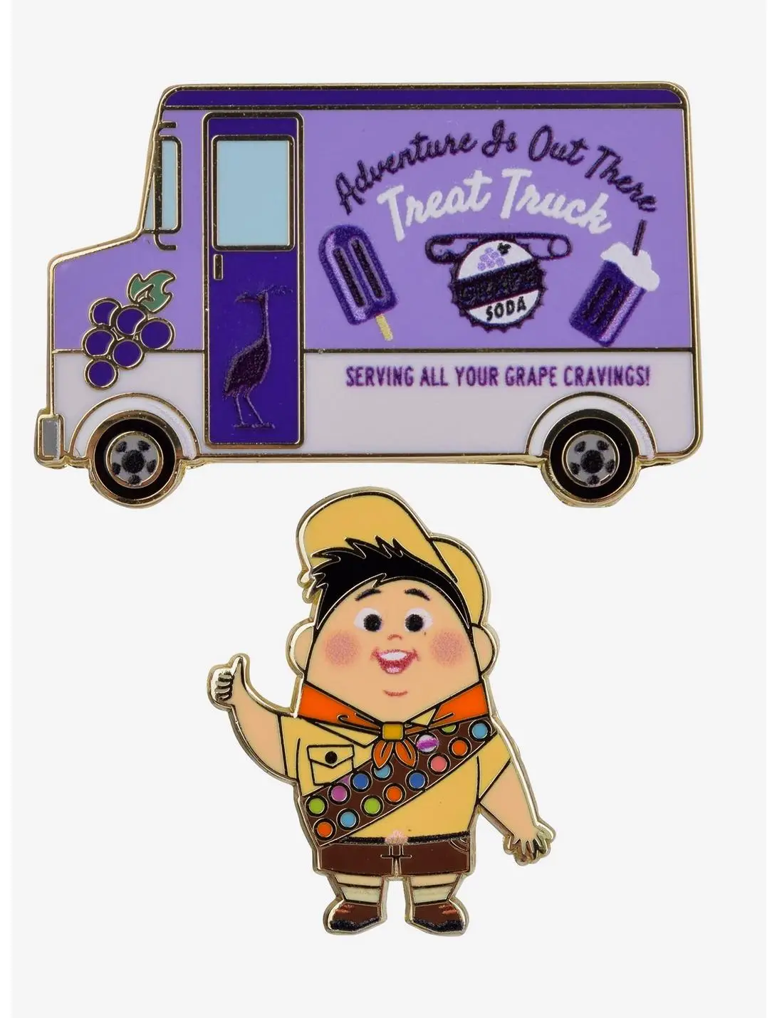 Our Universe Disney Pixar Up Food Truck & Russell Enamel Pin Set - BoxLunch Exclusive
