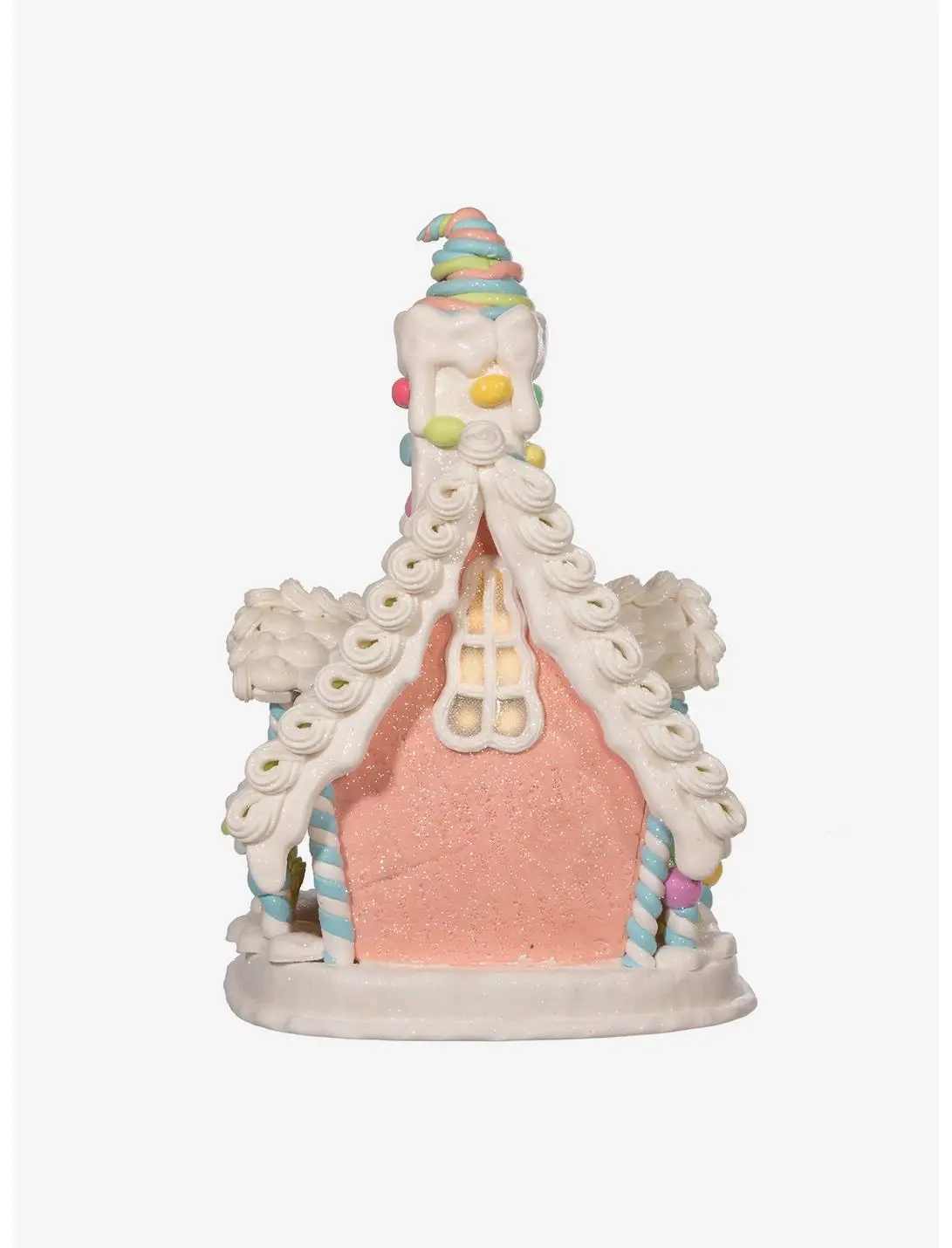 Pastel Light Up Gingerbread House Figure