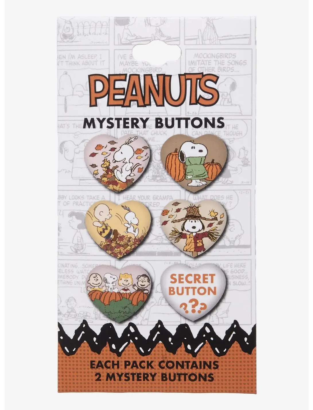 Peanuts Autumn Blind Box Button Pin Set — BoxLunch Exclusive