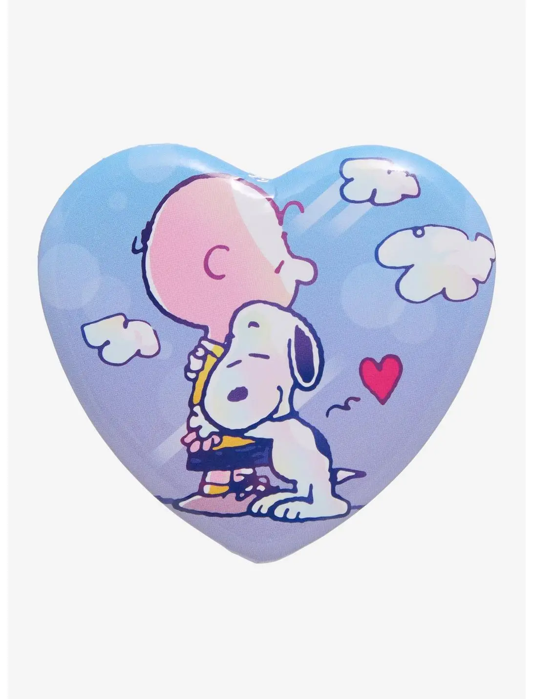 Peanuts Charlie Brown & Snoopy Heart Button Pin