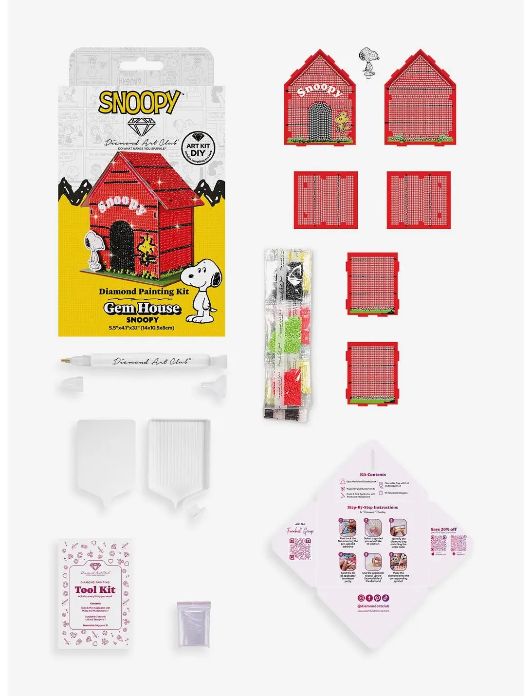 Peanuts Snoopy Doghouse Diamond Art Kit
