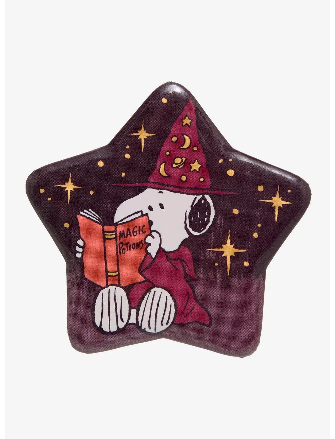 Peanuts Snoopy Wizard Star Button Pin