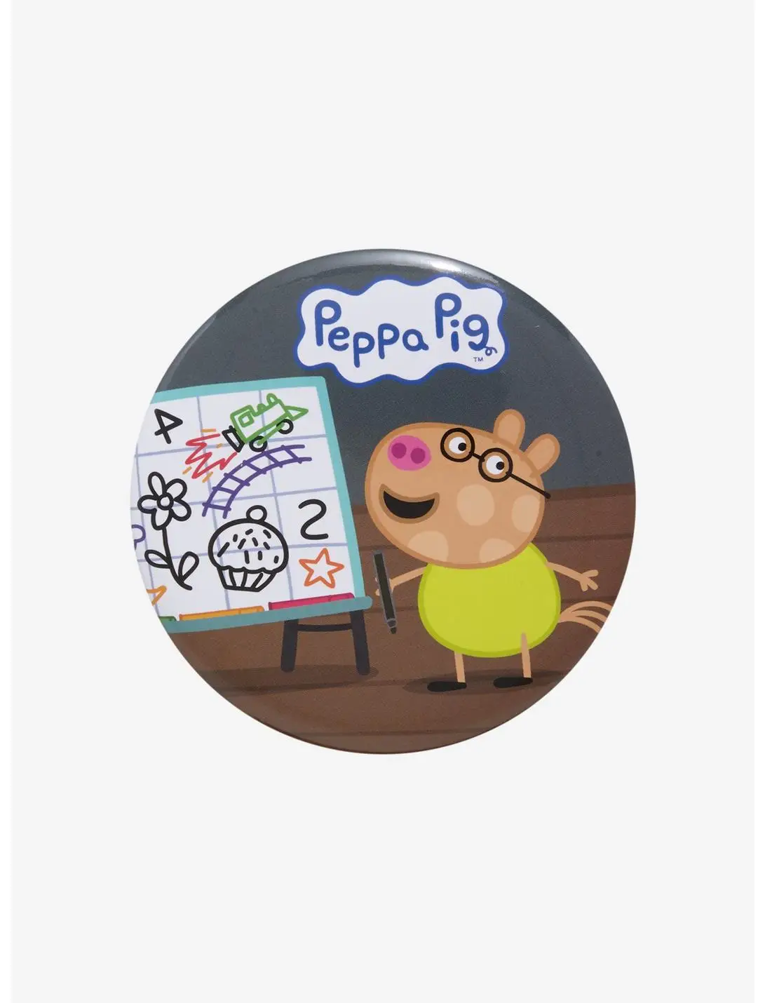 Peppa Pig Pedro Pony Drawing Circle Button Pin - BoxLunch Exclusive