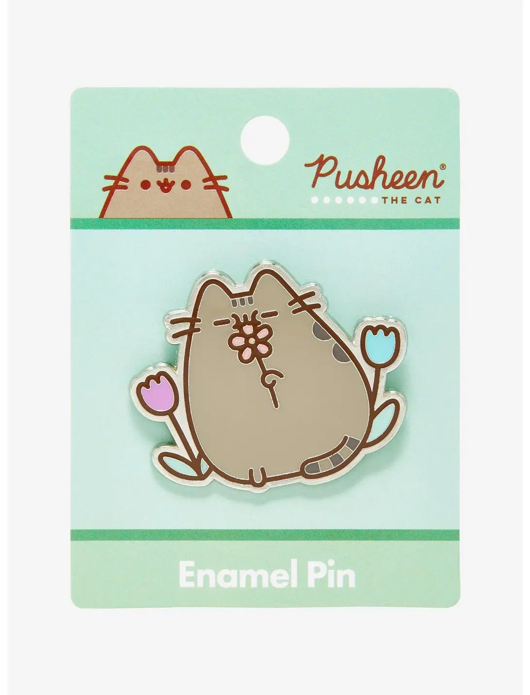 Pusheen Flower Portrait Enamel Pin - BoxLunch Exclusive