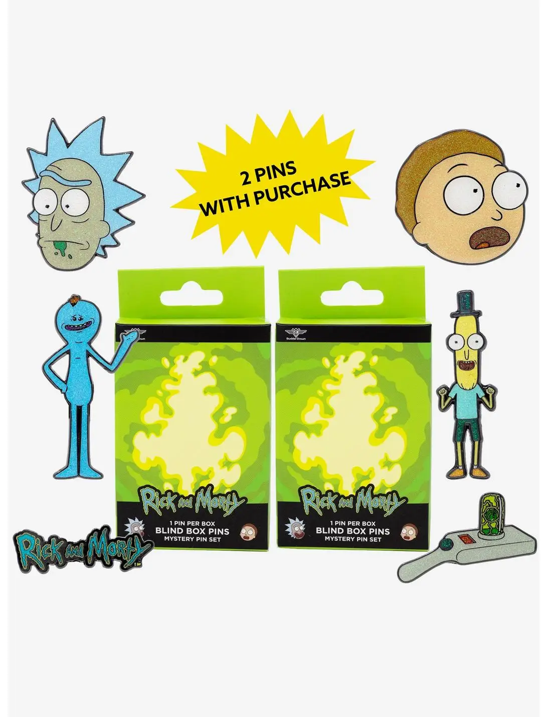 Rick and Morty Mystery Enamel Pin Blind Box Series 2 Pack
