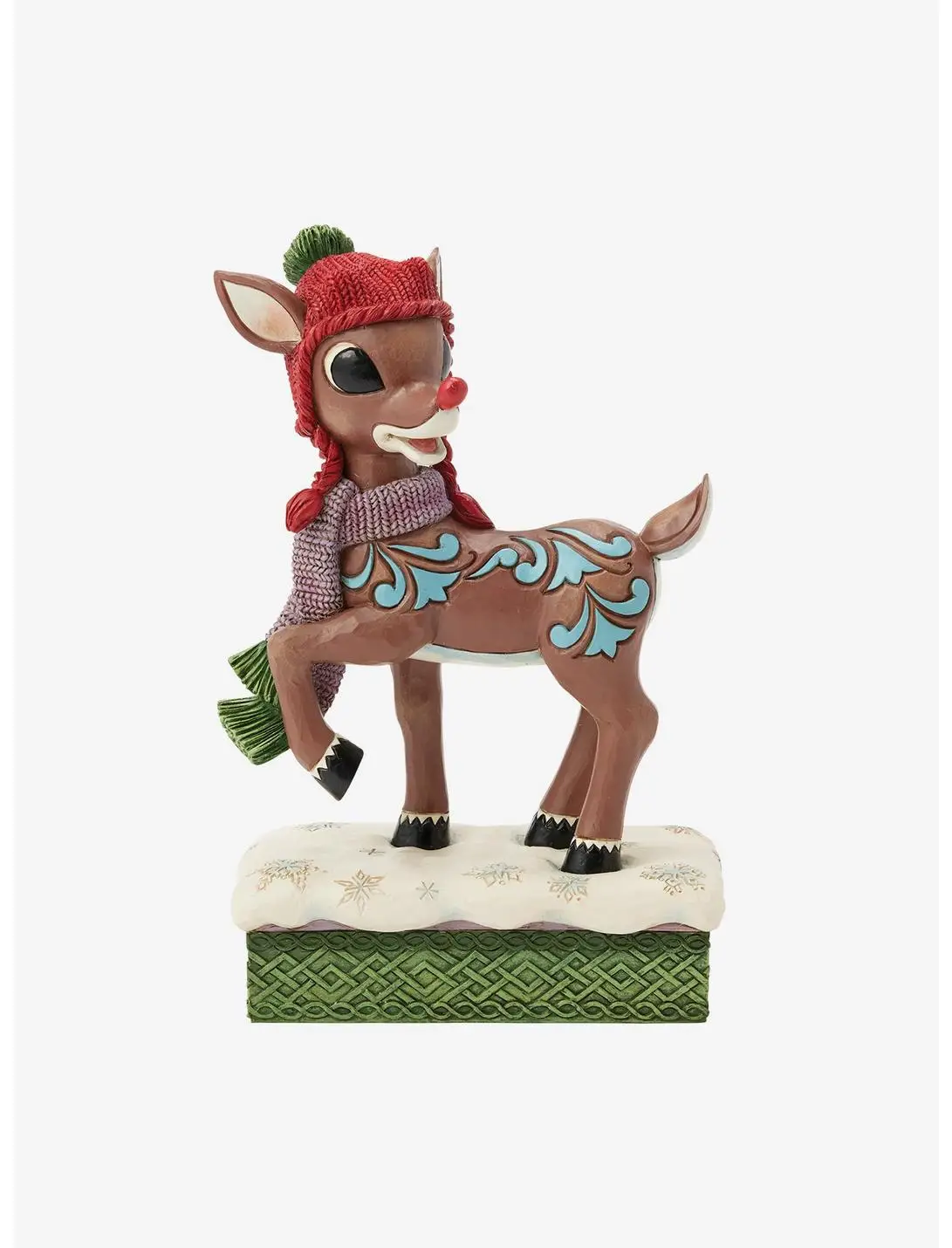 Rudolph The Red-Nosed Reindeer With Knit Hat Figure