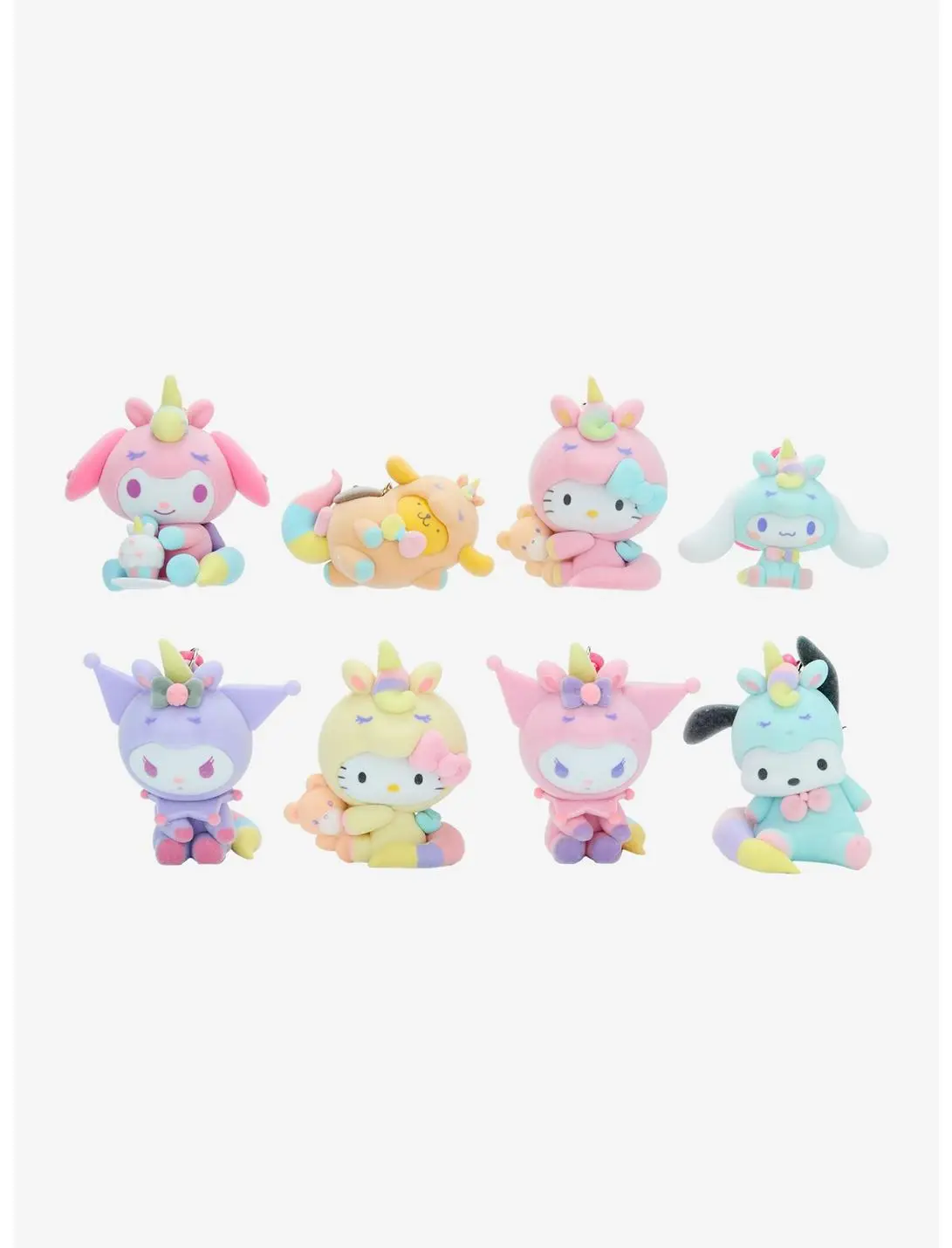 Sanrio Hello Kitty and Friends Pastel Flocked Blind Bag Keychains