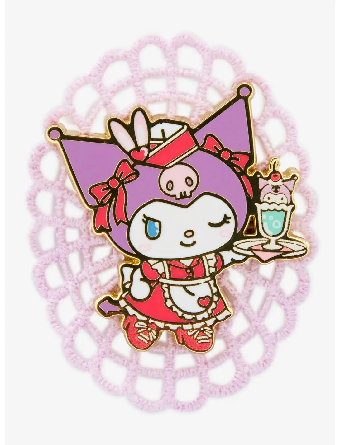 Sanrio Kuromi Diner Lace Enamel Pin — BoxLunch Exclusive