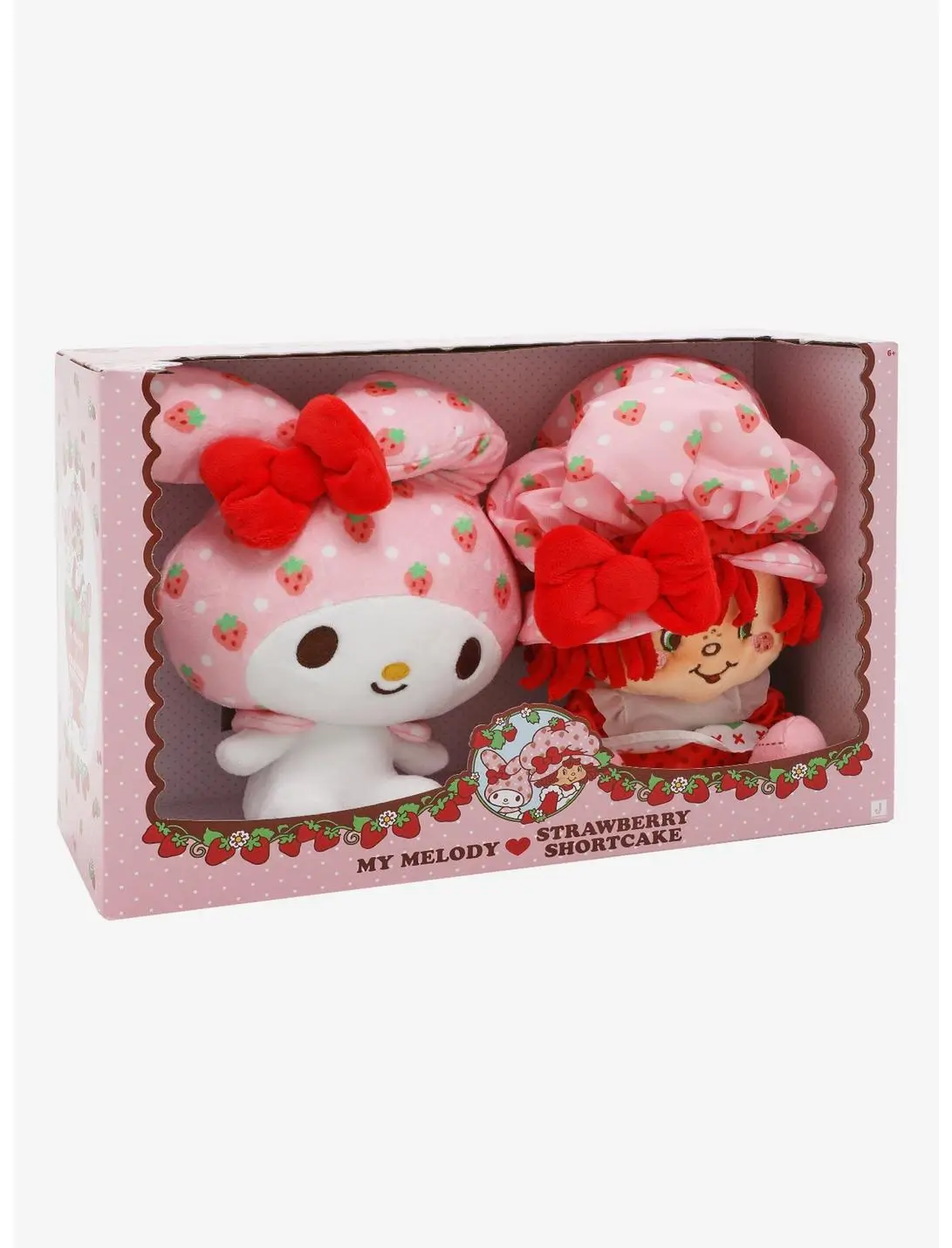 Sanrio x Strawberry Shortcake My Melody& Strawberry Shortcake 8 Inch Plush Set