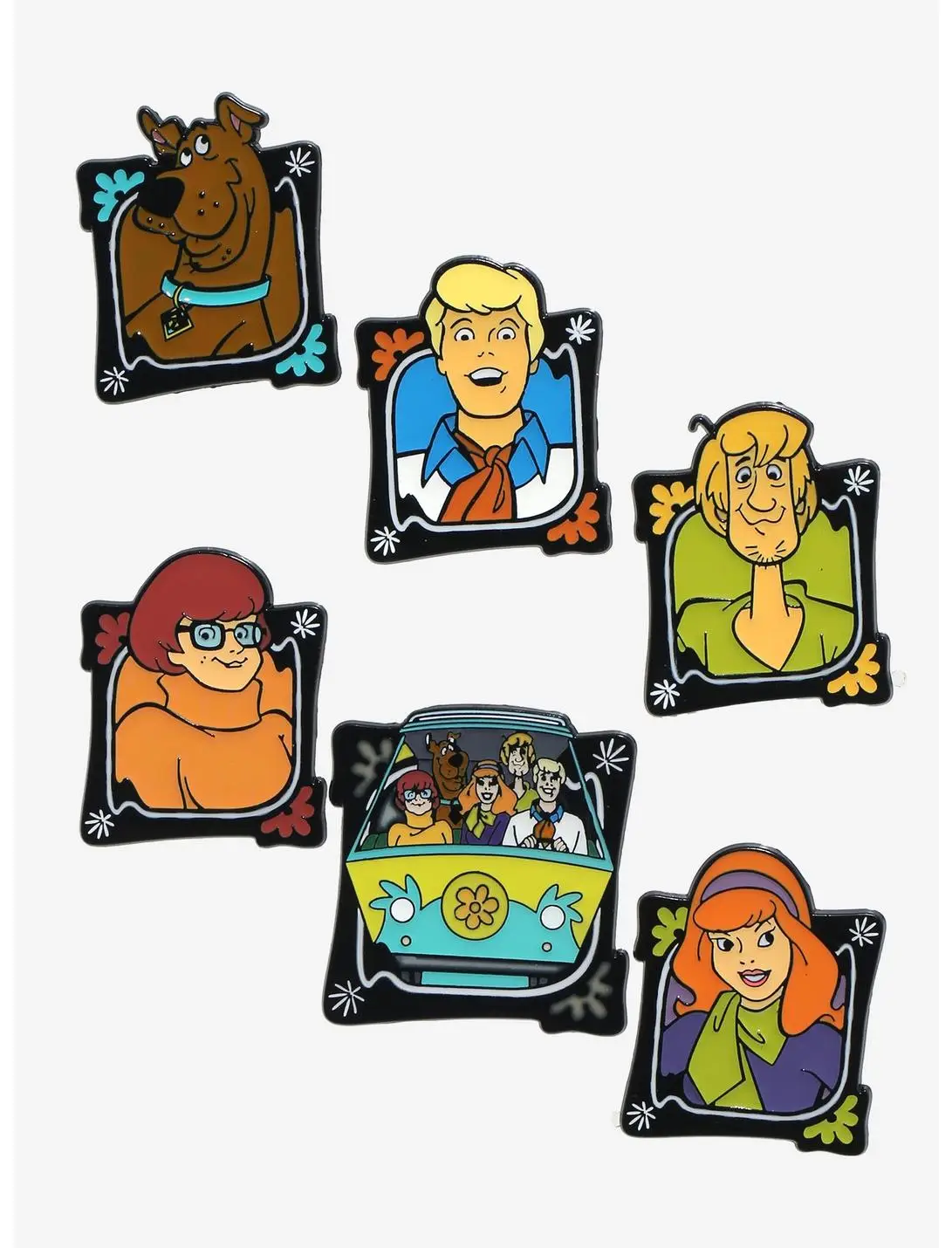 Scooby-Doo! Characters Floral Frame Blind Box Enamel Pin - BoxLunch Exclusive