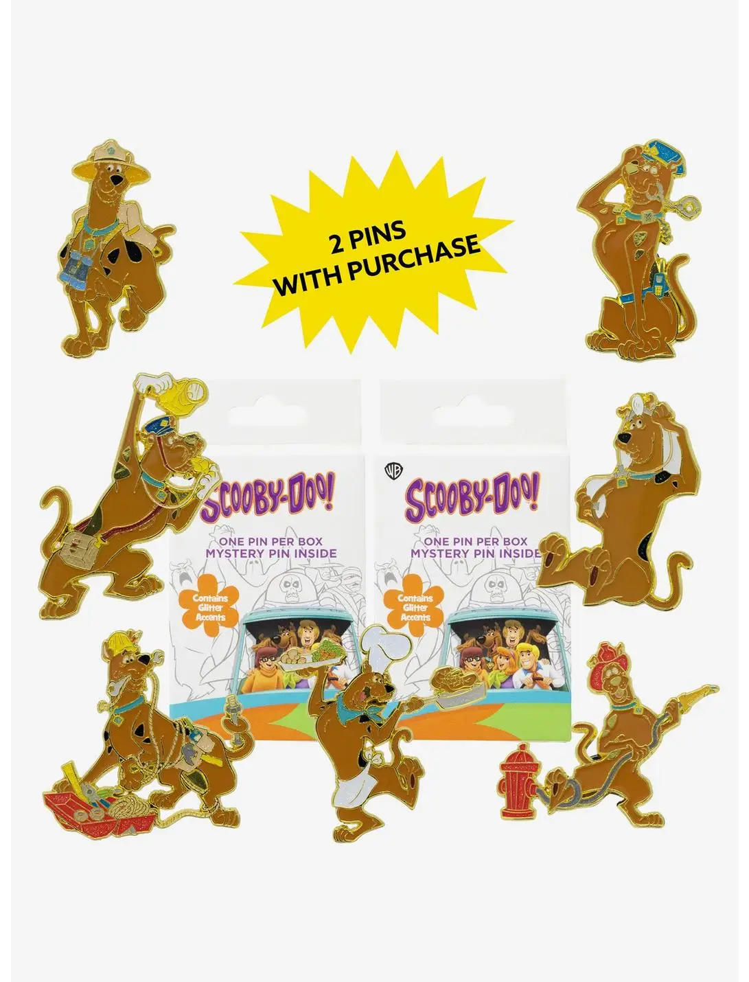 Scooby-Doo! Mystery Enamel Pin Blind Box Series 2 Pack
