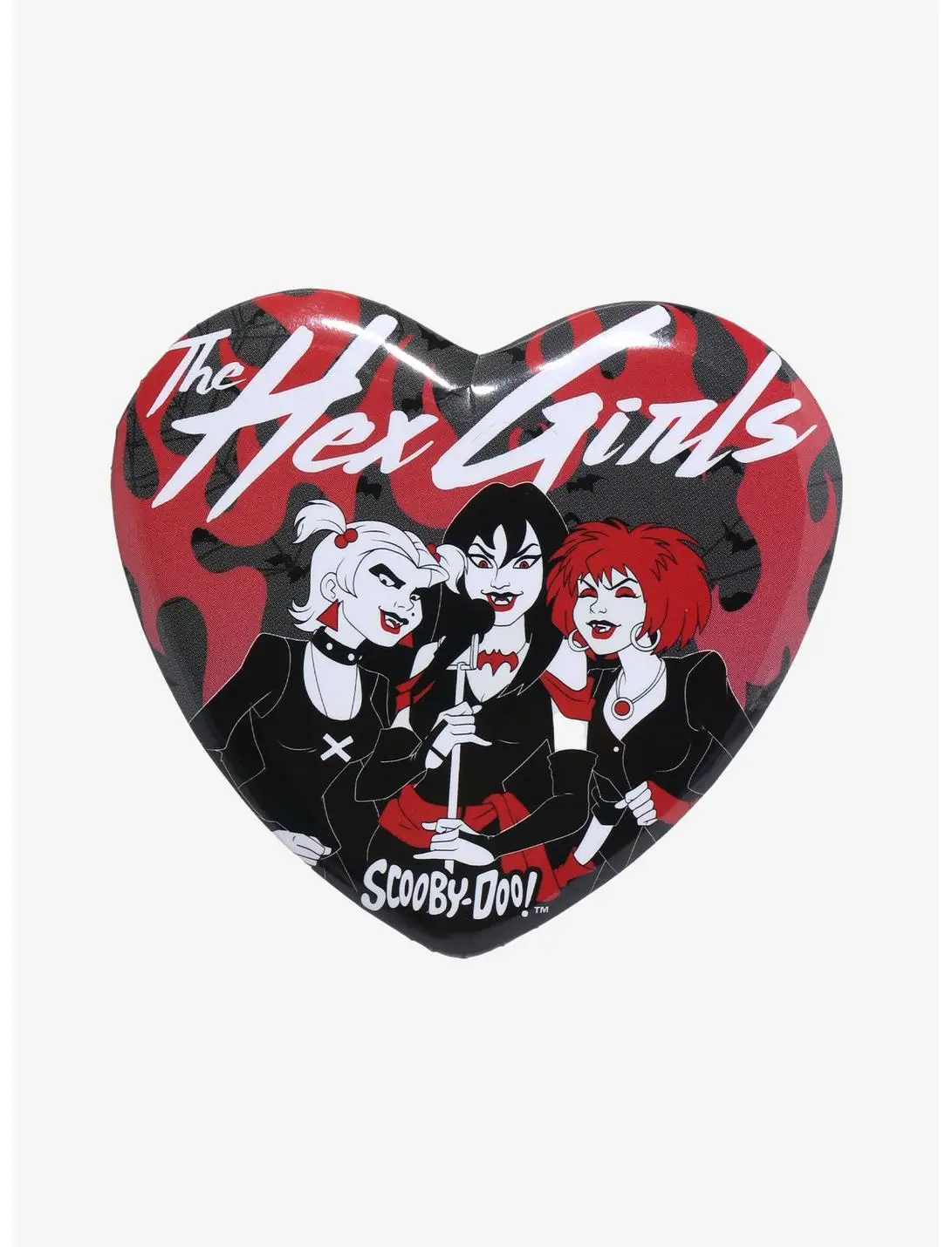 Scooby-Doo! The Hex Girls Portrait Heart Button Pin