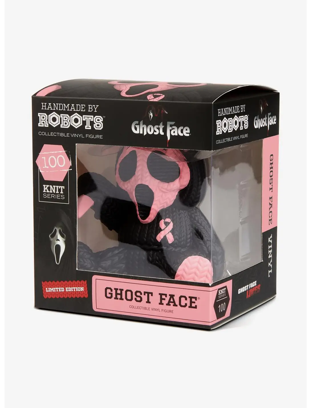 Scream Ghost Face 100 Limited Edition Pink Handmade by Robots Vinyl Figure