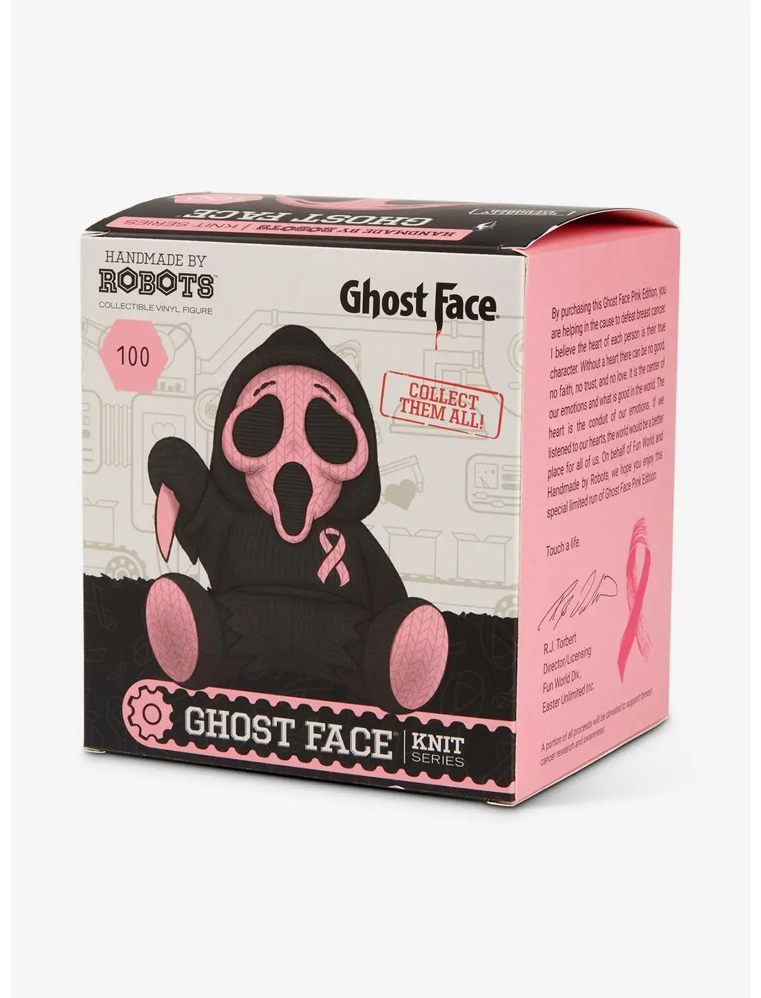 Scream Ghost Face 100 Limited Edition Pink Handmade by Robots Vinyl Figure