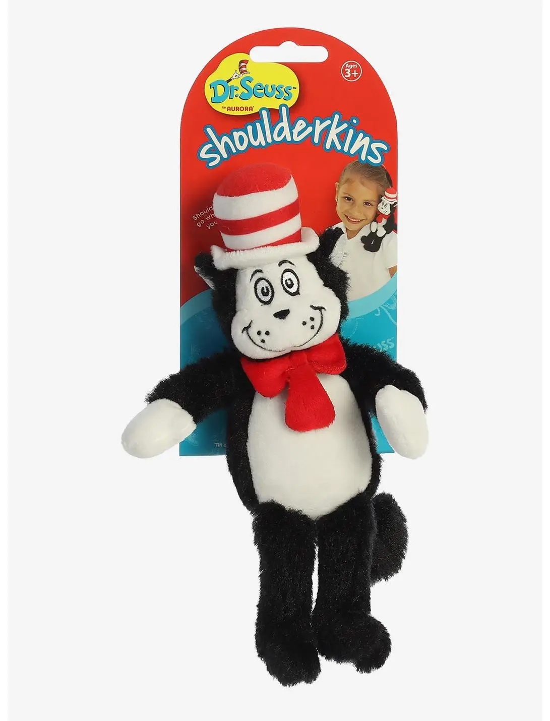 Shoulderkins Dr. Seuss The Cat in the Hat Magnetic 8 Inch Shoulder Sitting Plush