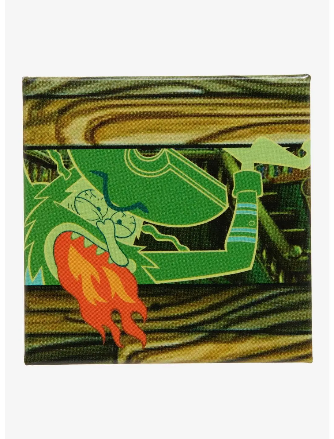 SpongeBob SquarePants Flying Dutchman Flames Square Button Pin