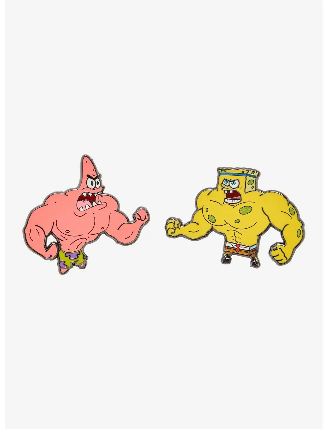 SpongeBob SquarePants Patrick & SpongeBob Wrestler Enamel Pin Set