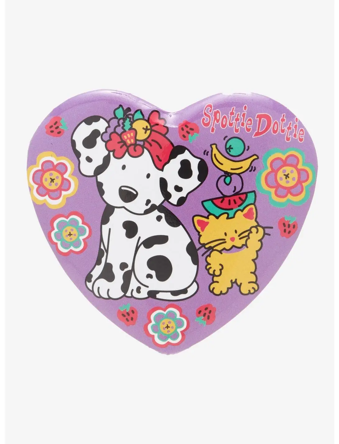 Spottie Dottie Heart Button Pin