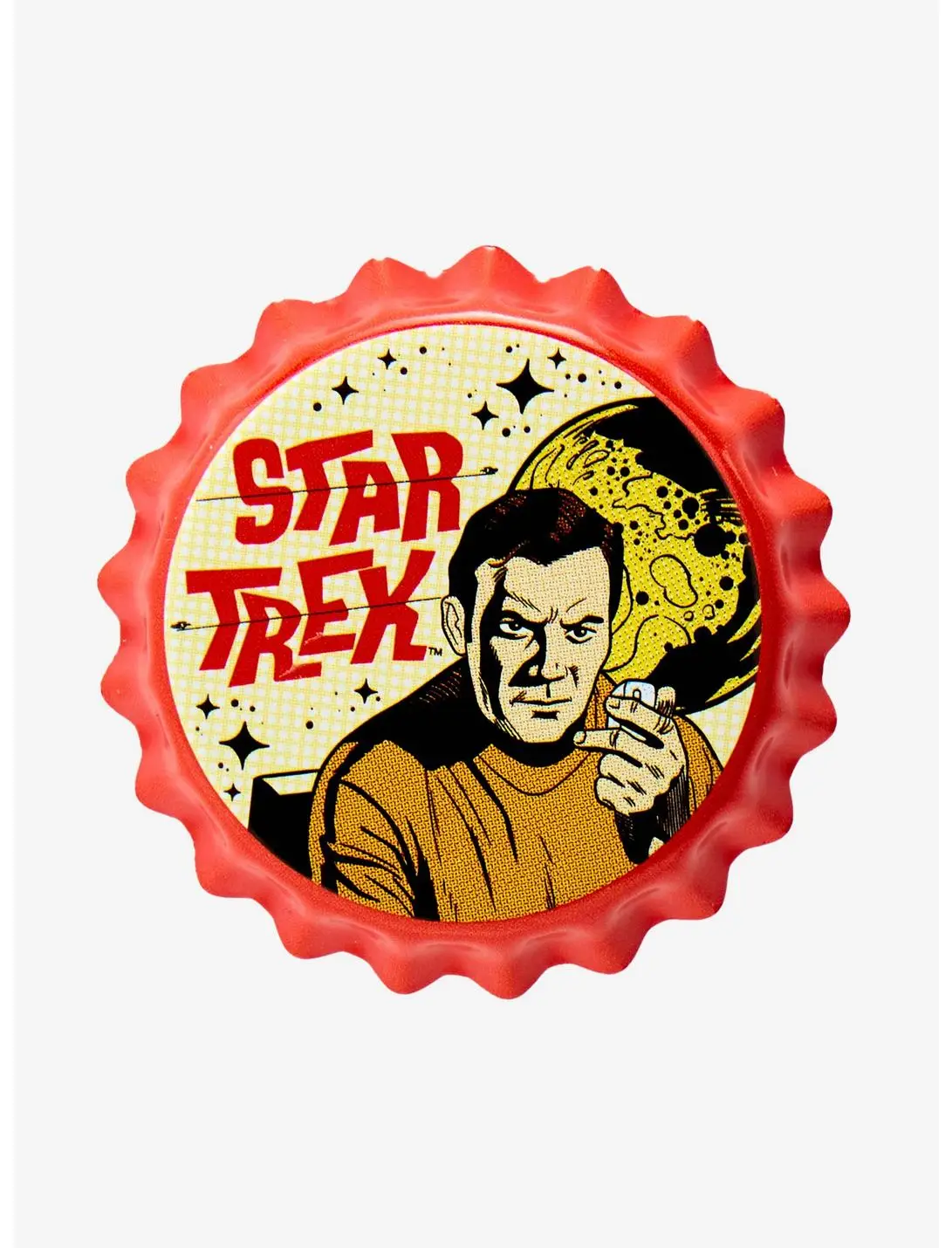 Star Trek Captain Kirk Bottle Cap Button Pin