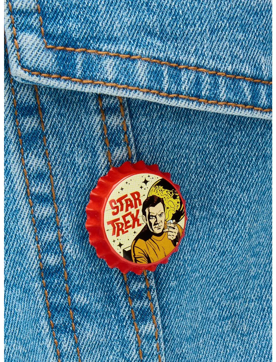 Star Trek Captain Kirk Bottle Cap Button Pin