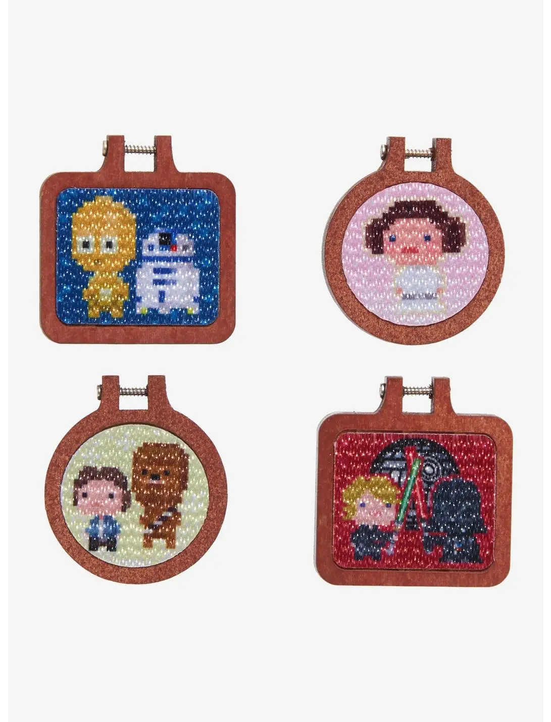 Star Wars Cross Stitch Portraits Pin Set — BoxLunch Exclusive