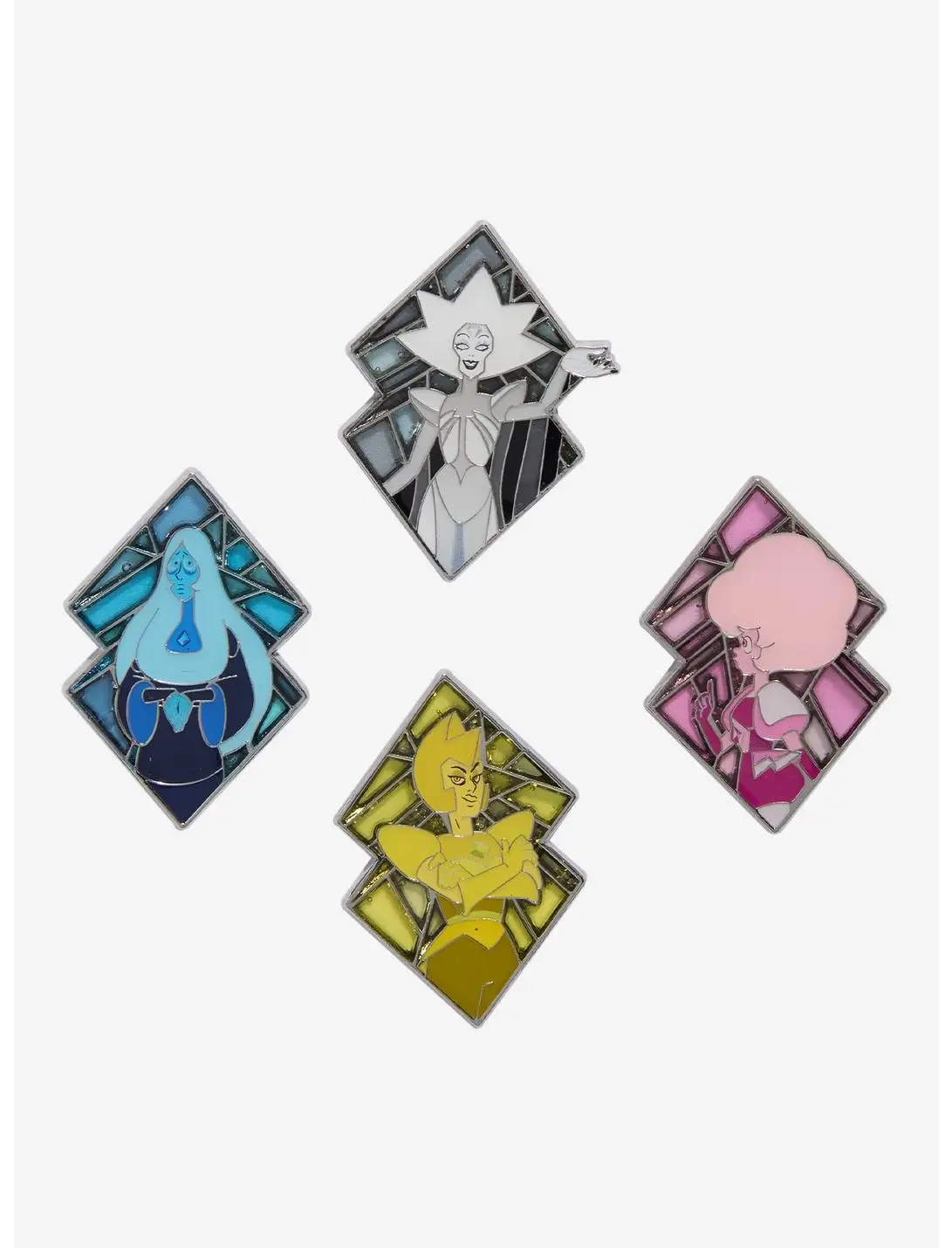 Steven Universe Diamonds Stained Glass Portrait Blind Box Enamel Pin