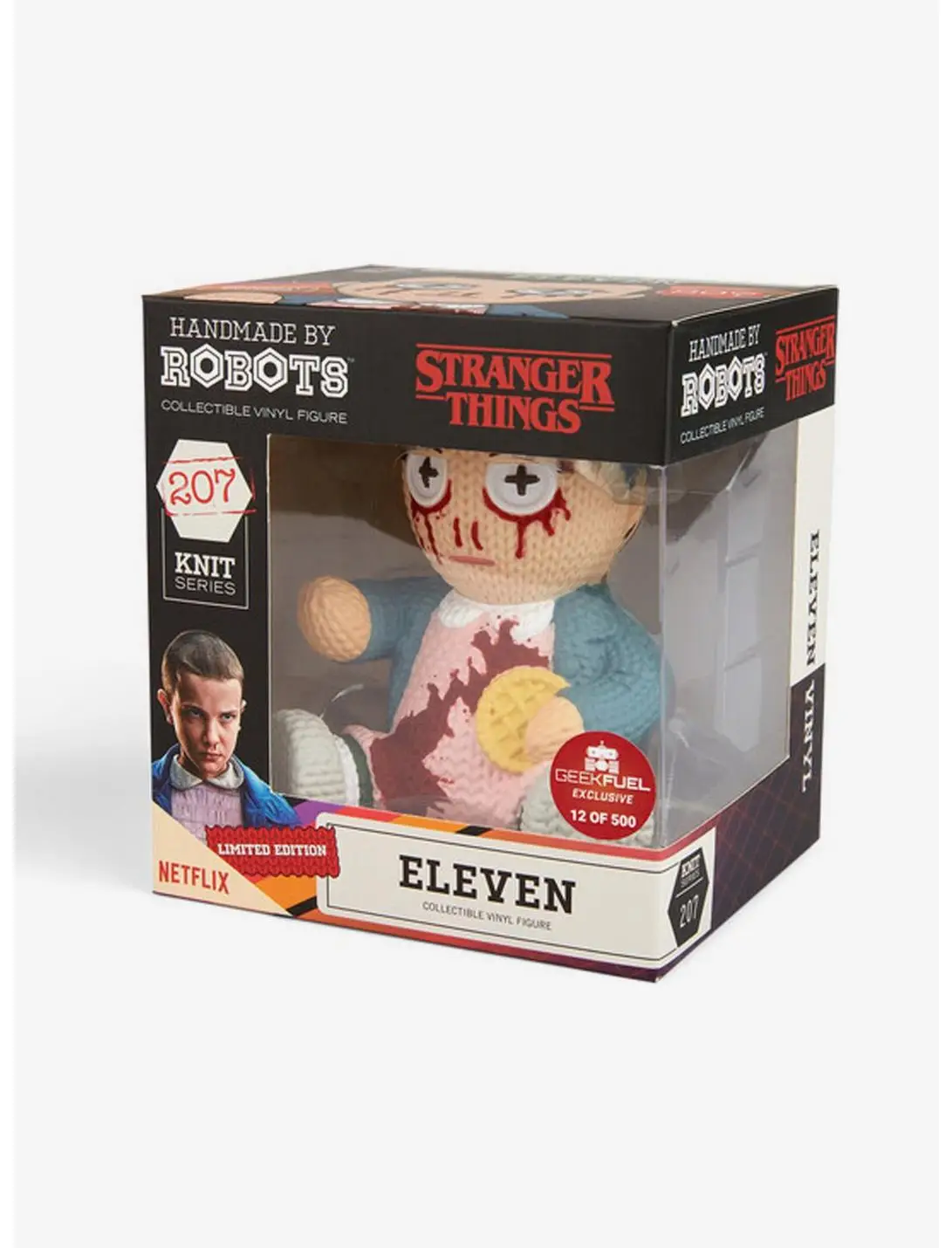 Stranger Things Eleven 207 Limited Edition Bloody Handmade by Robots Vinyl Figure