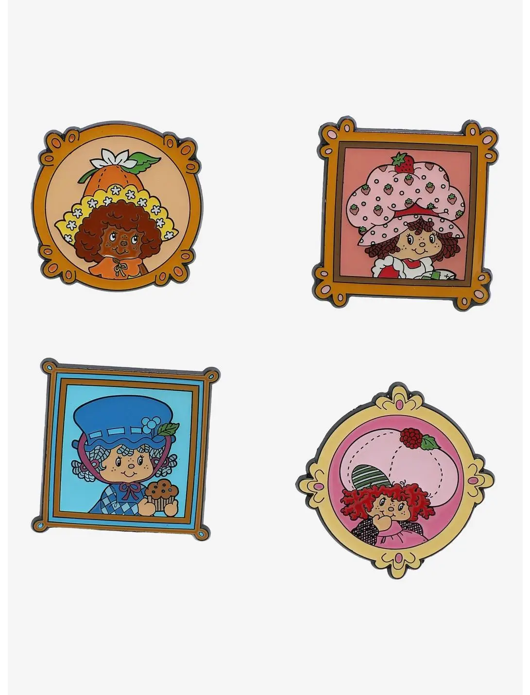 Strawberry Shortcake Characters Frame Enamel Pin Set