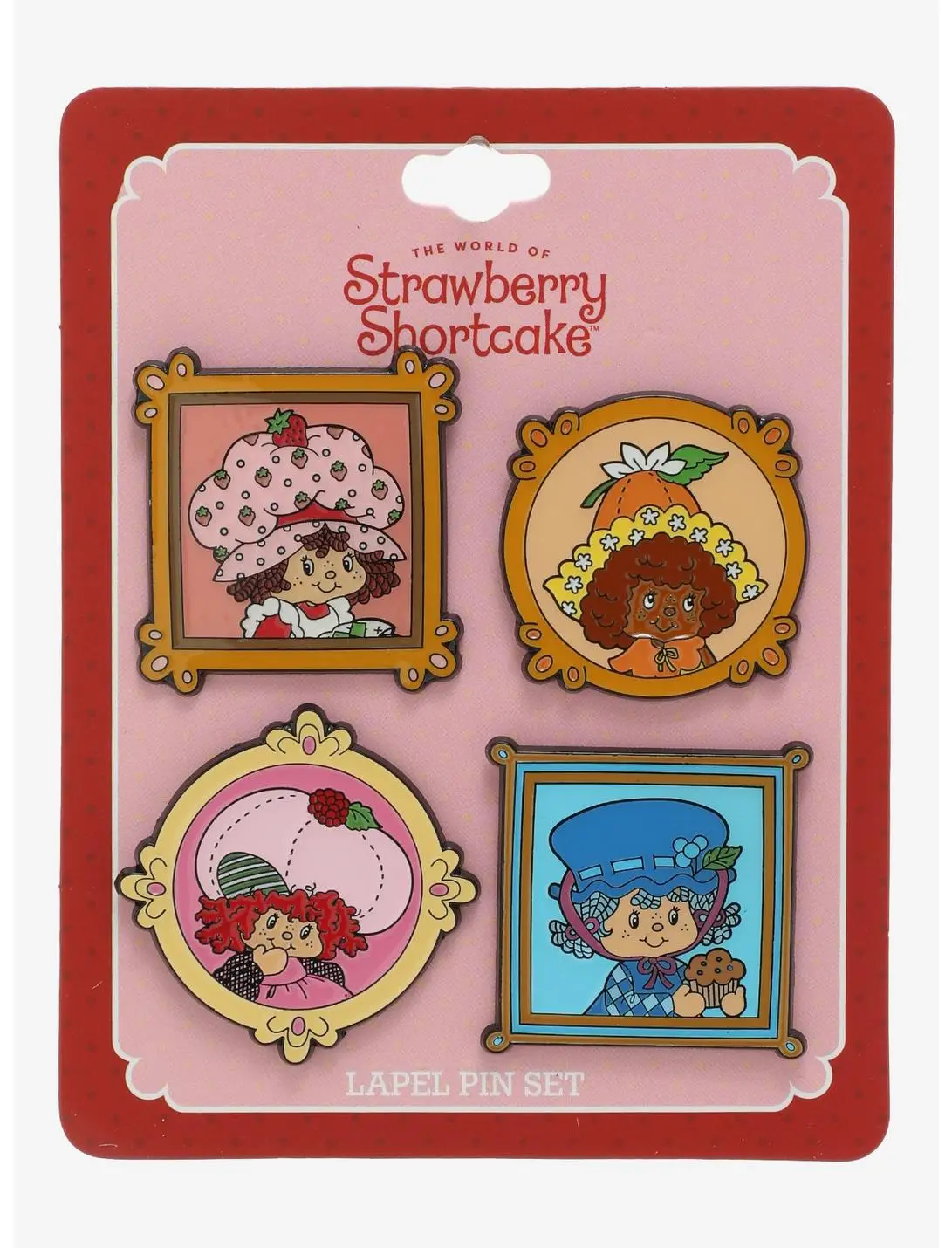 Strawberry Shortcake Characters Frame Enamel Pin Set