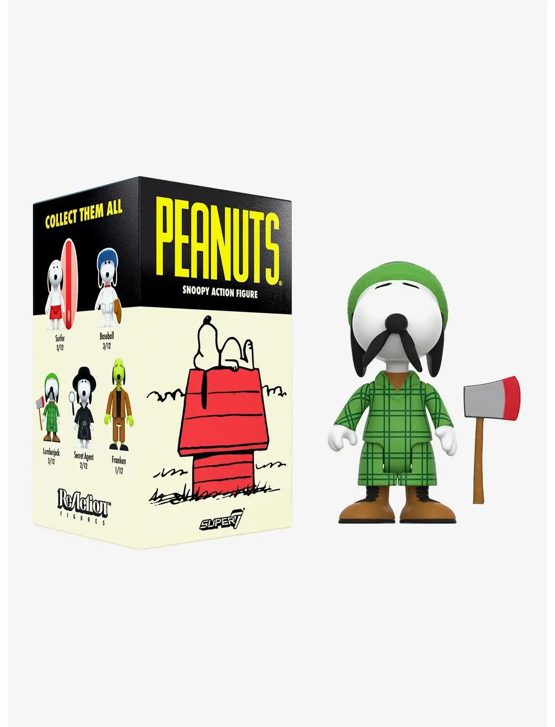 Super 7 Peanuts ReAction Peanuts Snoopy Blind Box Action Figure
