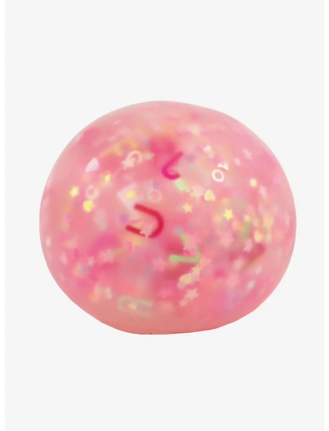 Super Squidge Ball Alphabet Glitter Stress Toy