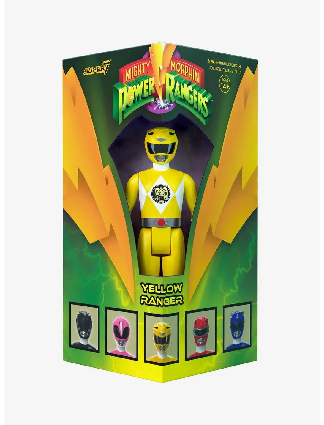 Super7 Mighty Morphin' Power Rangers ReAction Yellow Ranger SDCC 2023 Exclusive Figure
