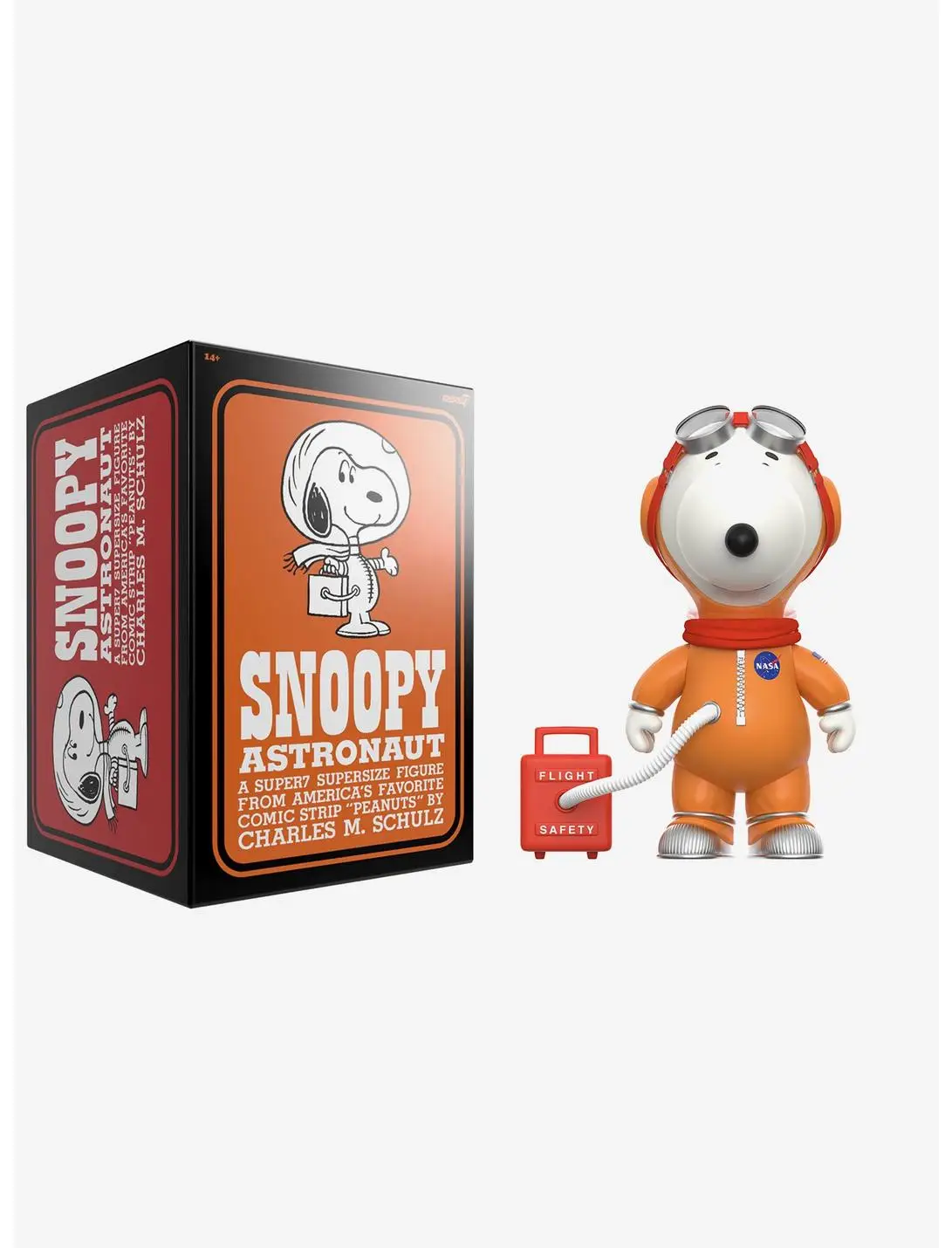 Super7 Peanuts Super Size Snoopy Astronaut (Orange Spacesuit) Figure