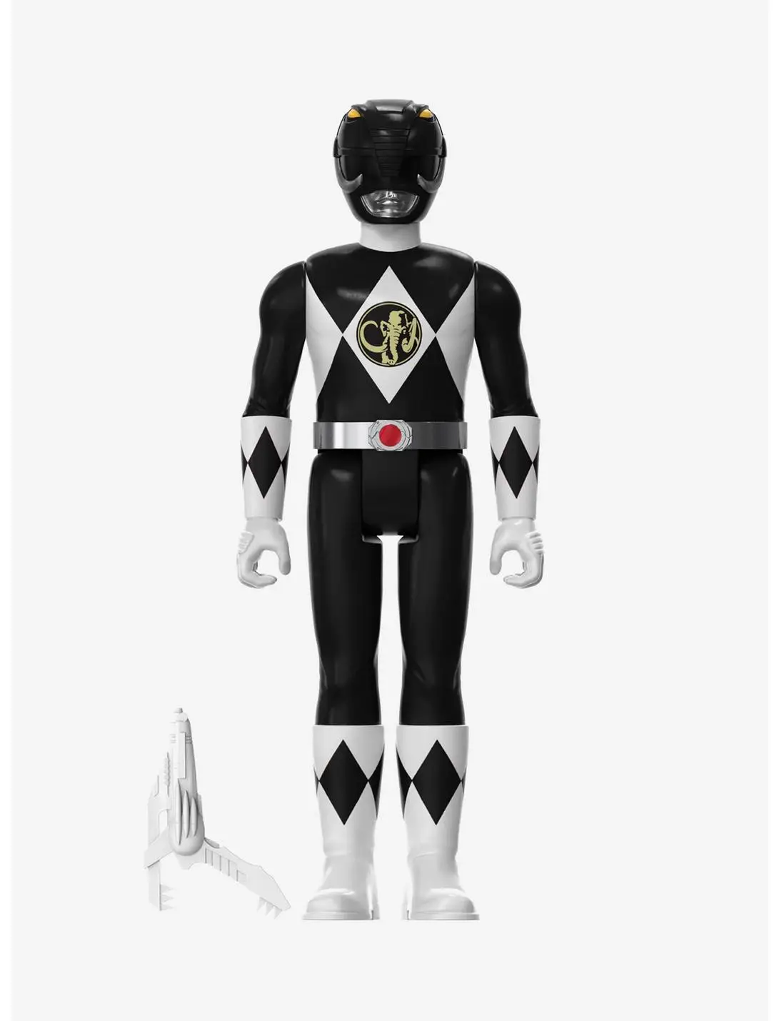 Super7 ReAction Mighty Morphin Power Rangers Black Ranger Figure (SDCC Triangle Box Edition)