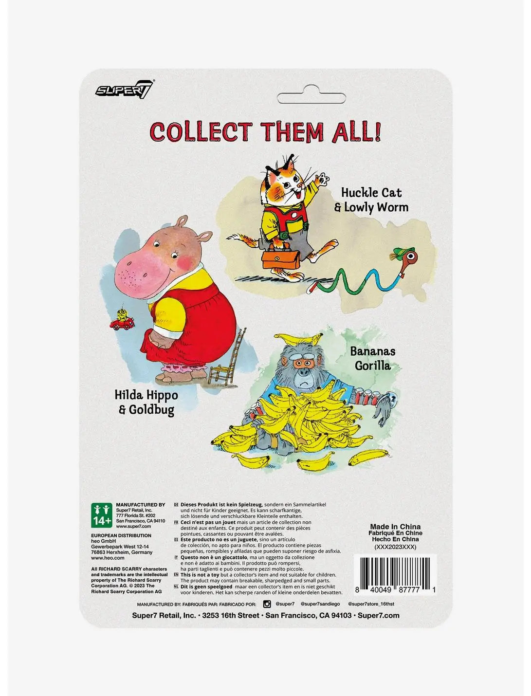 Super7 ReAction Richard Scarry's Busy World Bananas Gorilla Figure