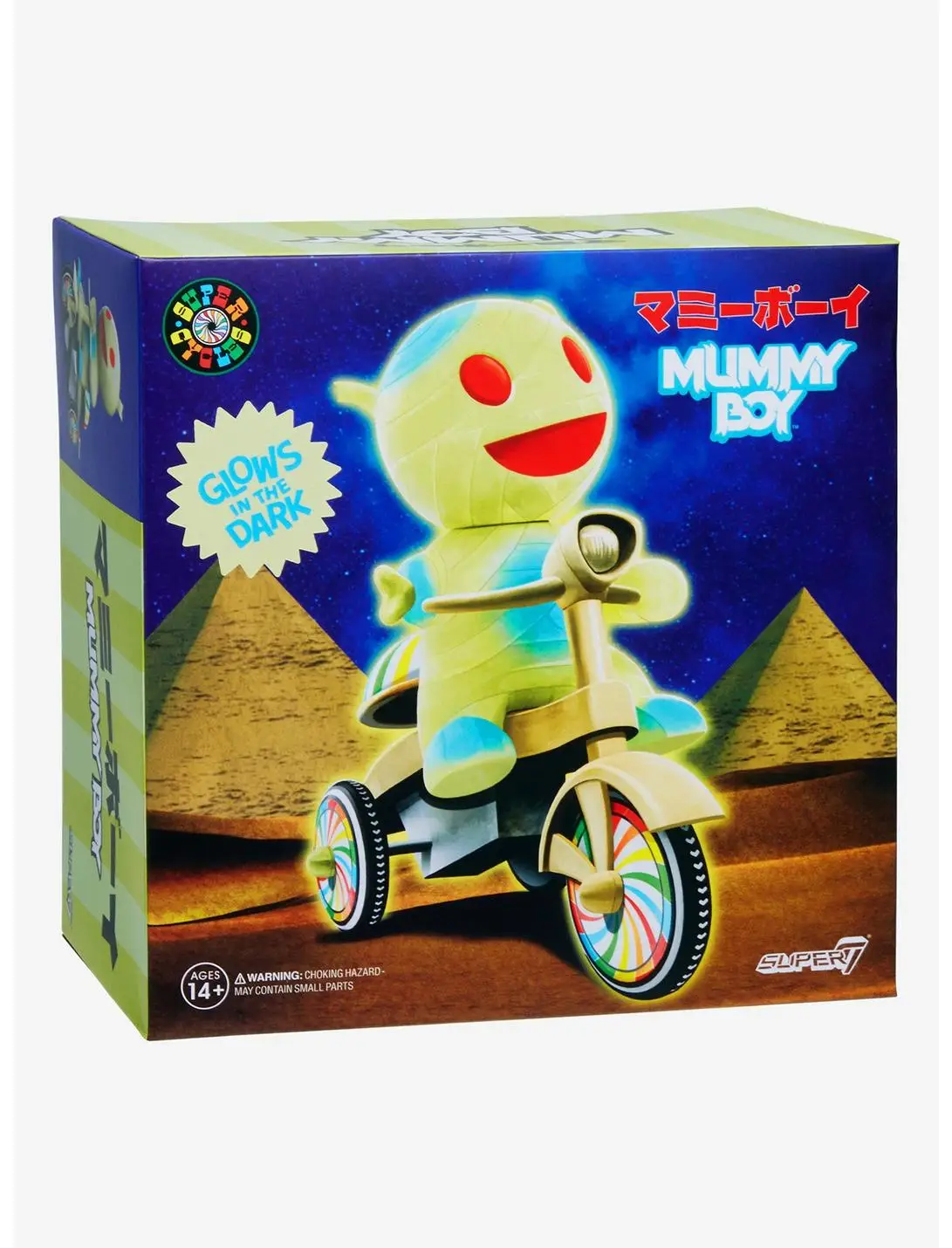 Super7 Super Cycles Mummy Boy on Trike Glow-in-the-Dark Figure
