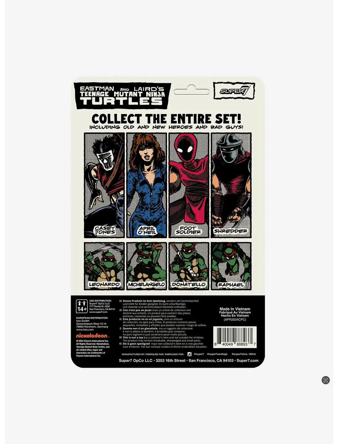 Super7 Teenage Mutant Ninja Turtles ReAction April O'Neil Figure