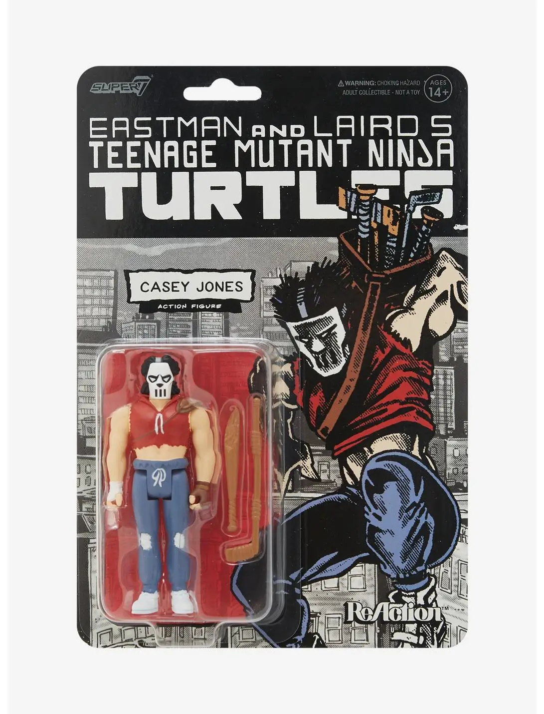 Super7 Teenage Mutant Ninja Turtles ReAction Casey Jones (Comic Color) Figure