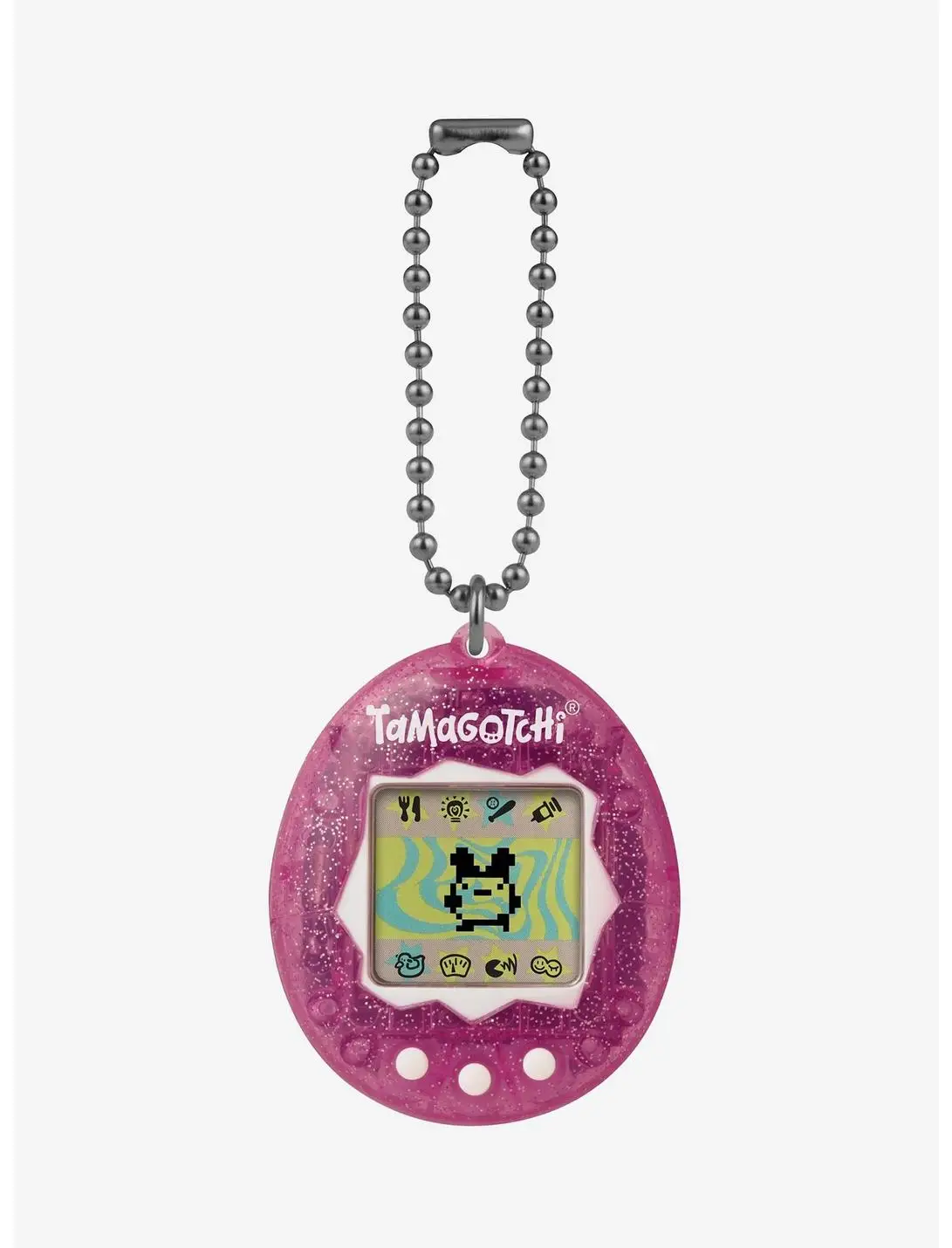Tamagotchi Pink Glitter Game Clip