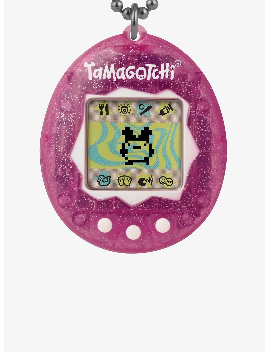 Tamagotchi Pink Glitter Game Clip
