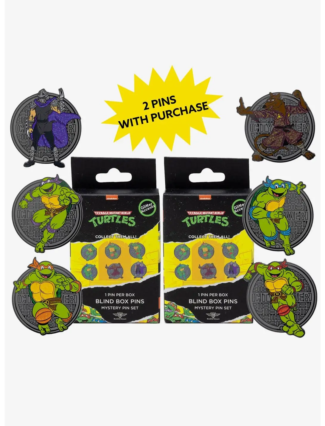 Teenage Mutant Ninja Turtles Mystery Enamel Pin Blind Box Series 2 Pack