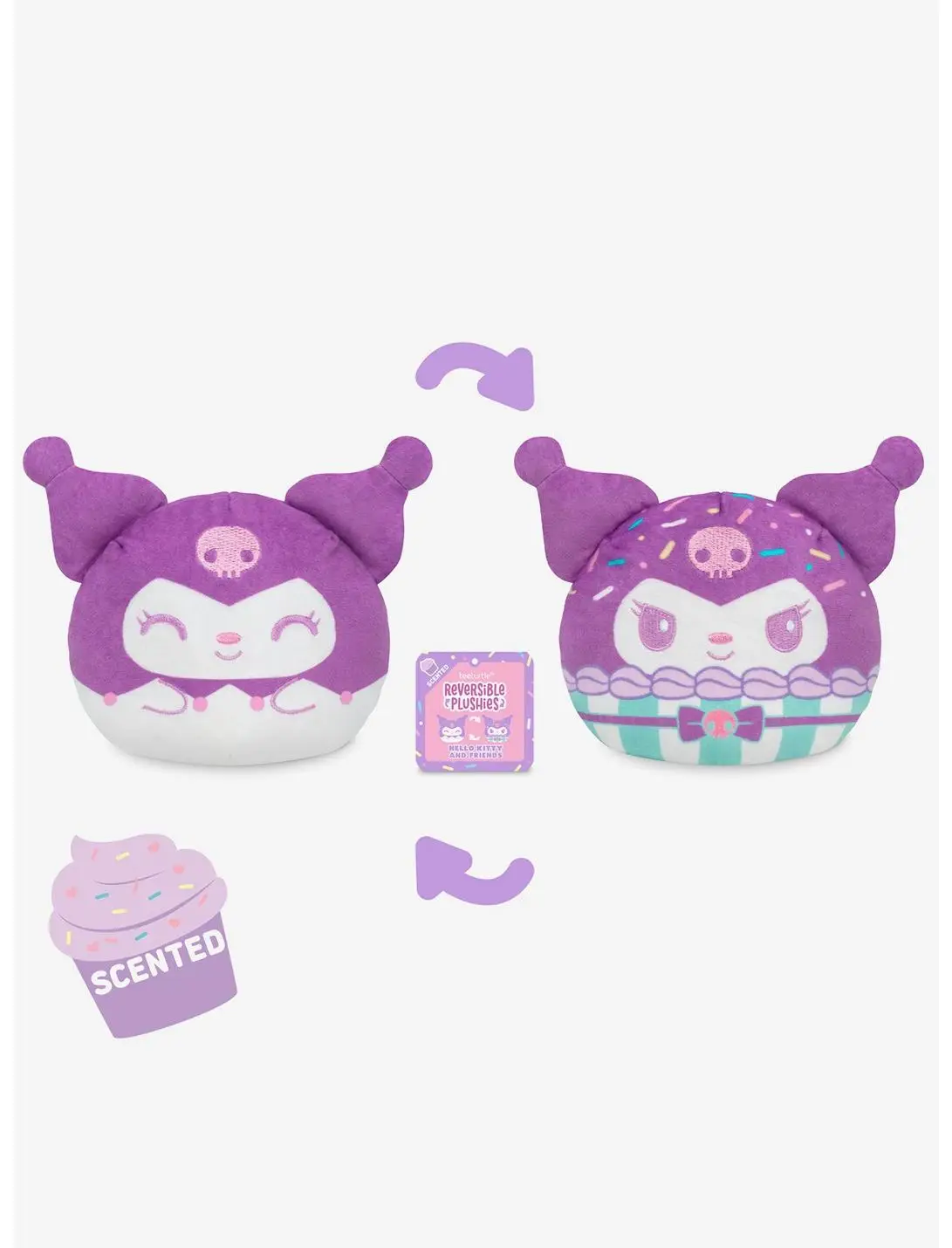 TeeTurtle Sanrio Kuromi Scented Reversible Plush