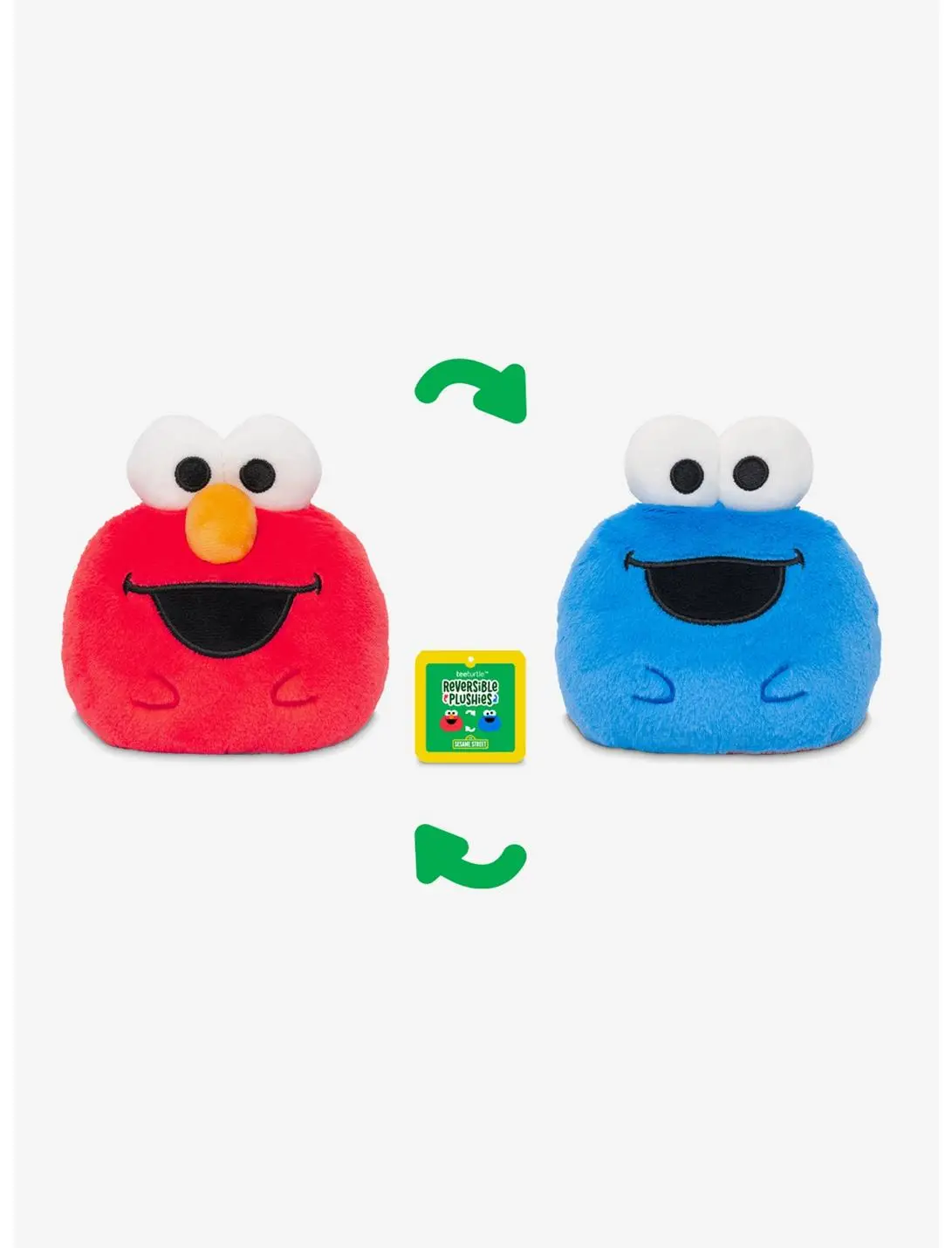 TeeTurtle Sesame Street Elmo & Cookie Monster 4 Inch Reversible Plush