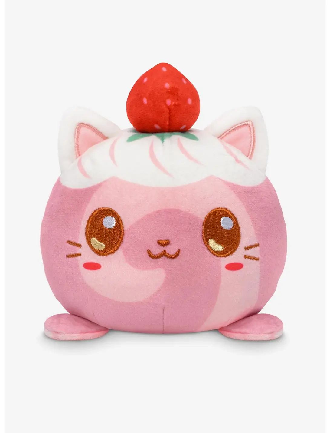 TeeTurtle Strawberry Kitty Strawberry Cake Scented 4 Inch Reversible Plush