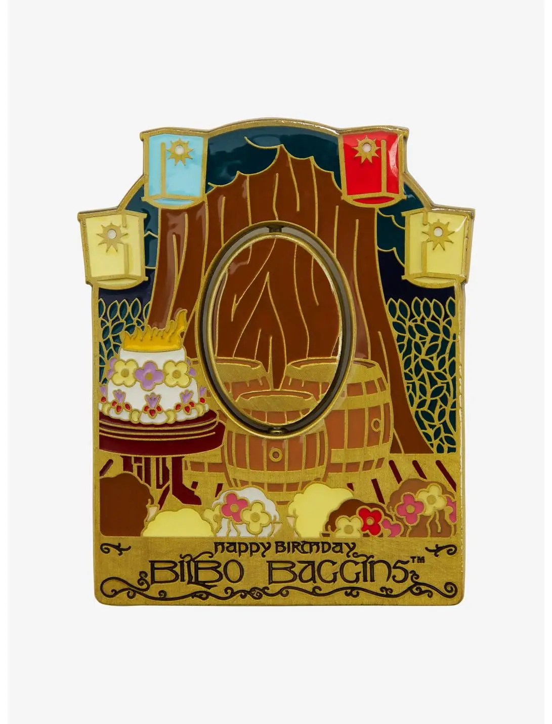 The Lord of the Rings Bilbo Baggins Birthday Spinning Enamel Pin - BoxLunch Exclusive