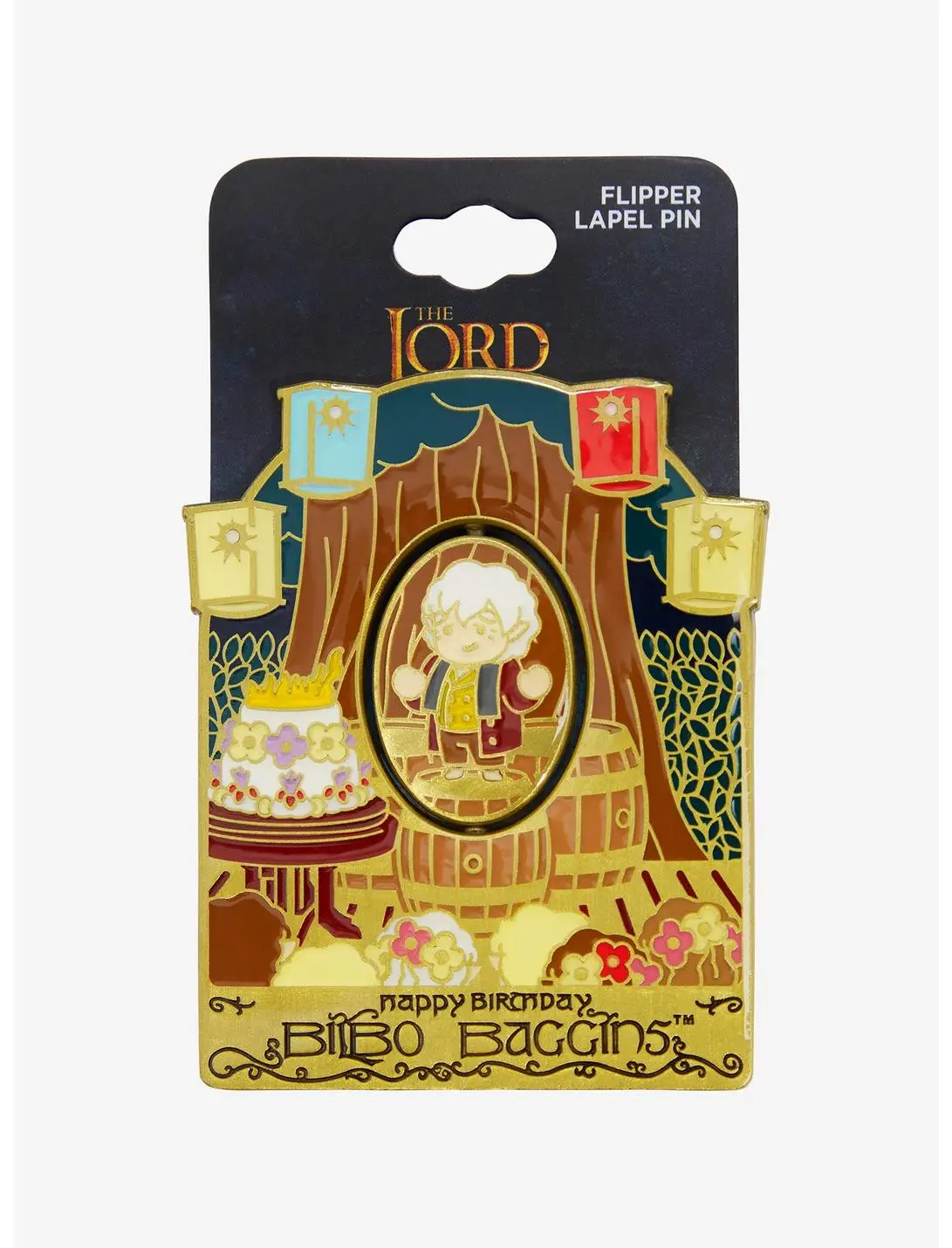 The Lord of the Rings Bilbo Baggins Birthday Spinning Enamel Pin - BoxLunch Exclusive