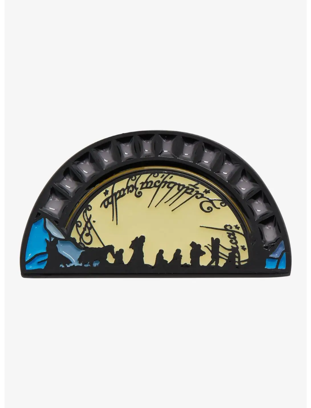 The Lord of the Rings Group Portrait Arch Glow-in-the-Dark Enamel Pin - BoxLunch Exclusive
