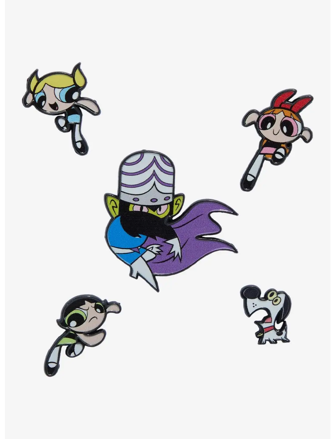 The Powerpuff Girls Fight Scenic Enamel Pin Set — BoxLunch Exclusive