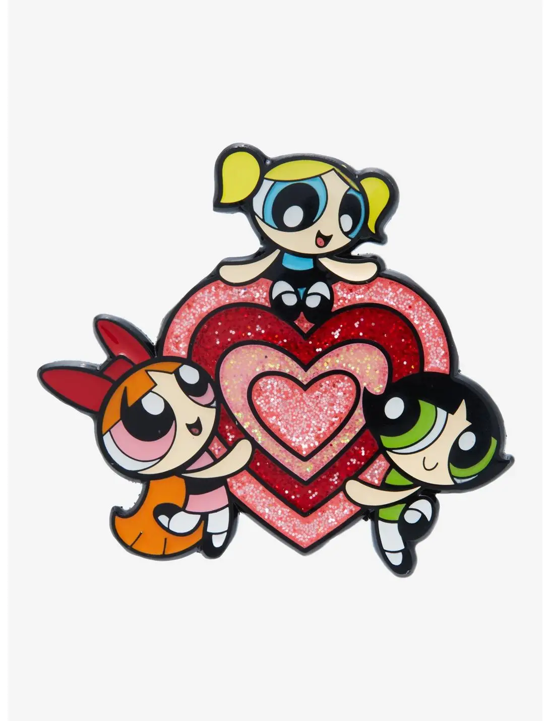 The Powerpuff Girls Glitter Heart Enamel Pin - BoxLunch Exclusive